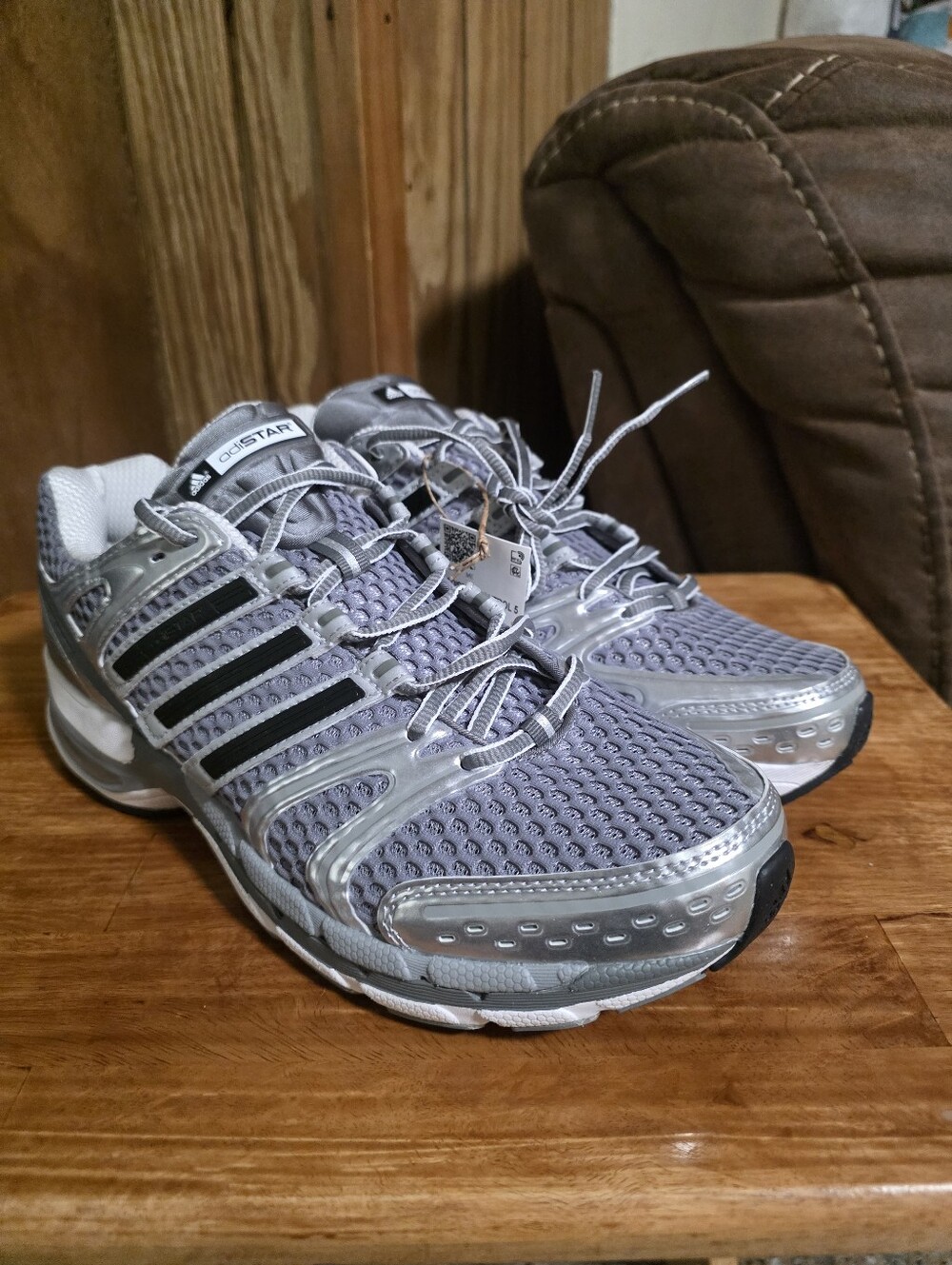 adidas Adistar Control 5 Gray Black Silver Metallic JQ4165 Mens New